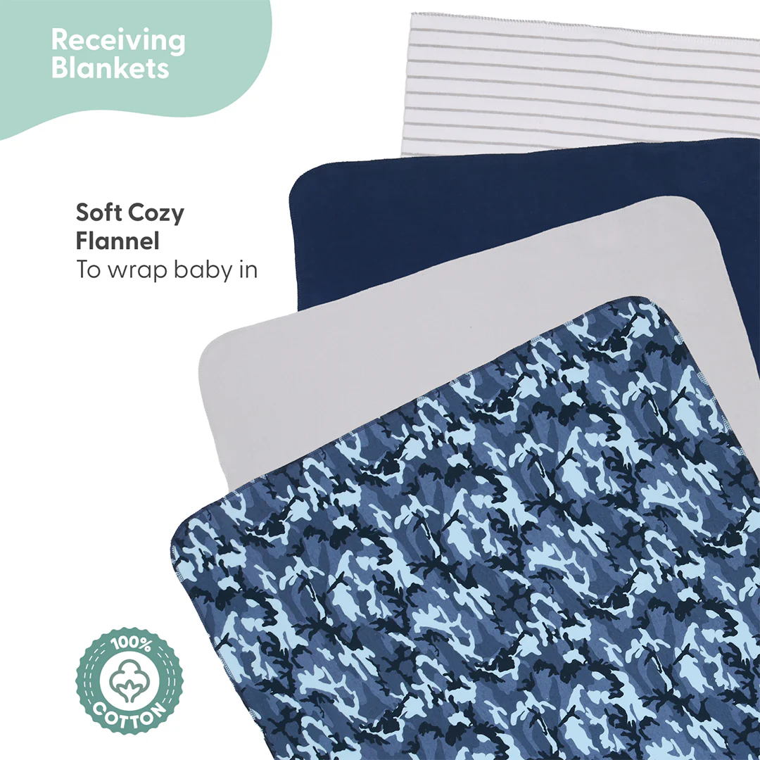 Blue Camo Baby Layette Gift Set, 23 Pieces - Image 5