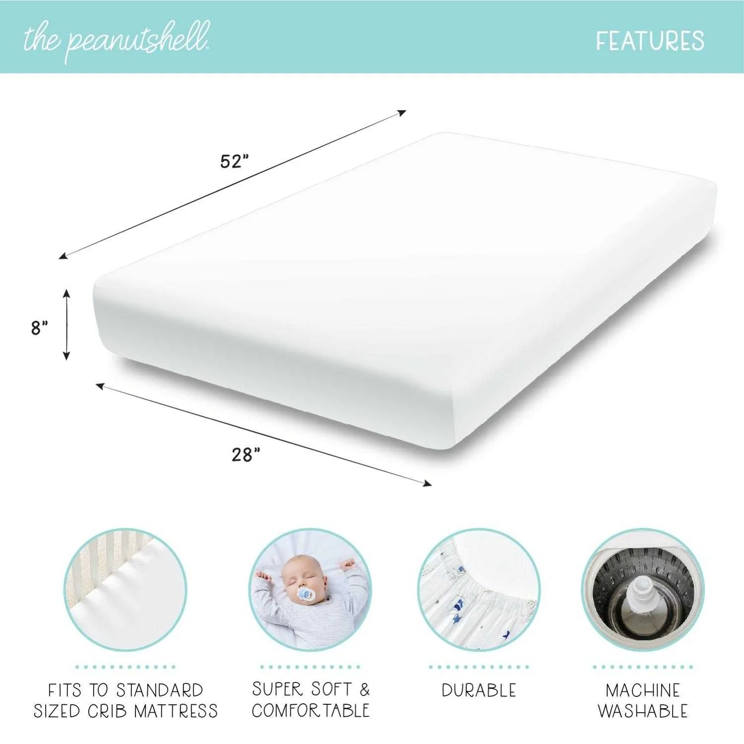 Leaf n Stripe 2-Pack Fitted Crib Sheet Set - Image 6