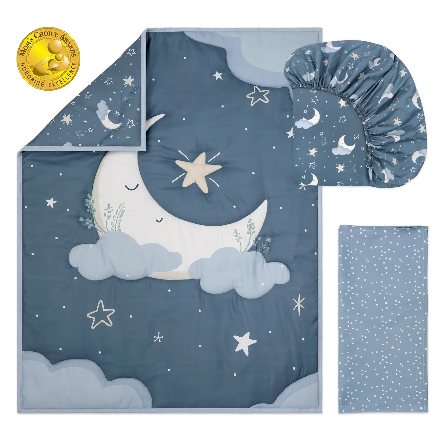 Crib Bedding Set for Baby Boys and Girls, Celestial Serenity, 3 Pieces - Image 2