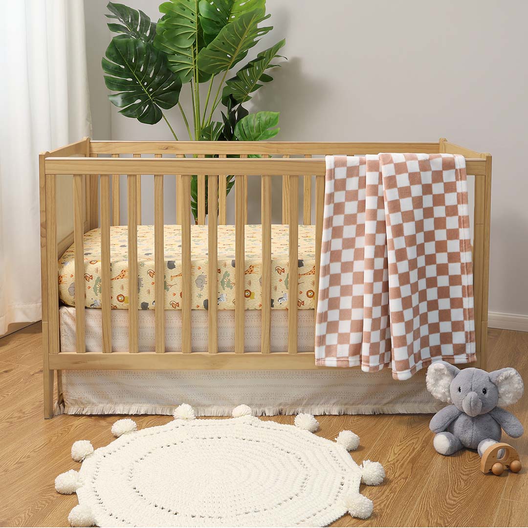 Elephant Safari 3-Piece Crib Bedding Set