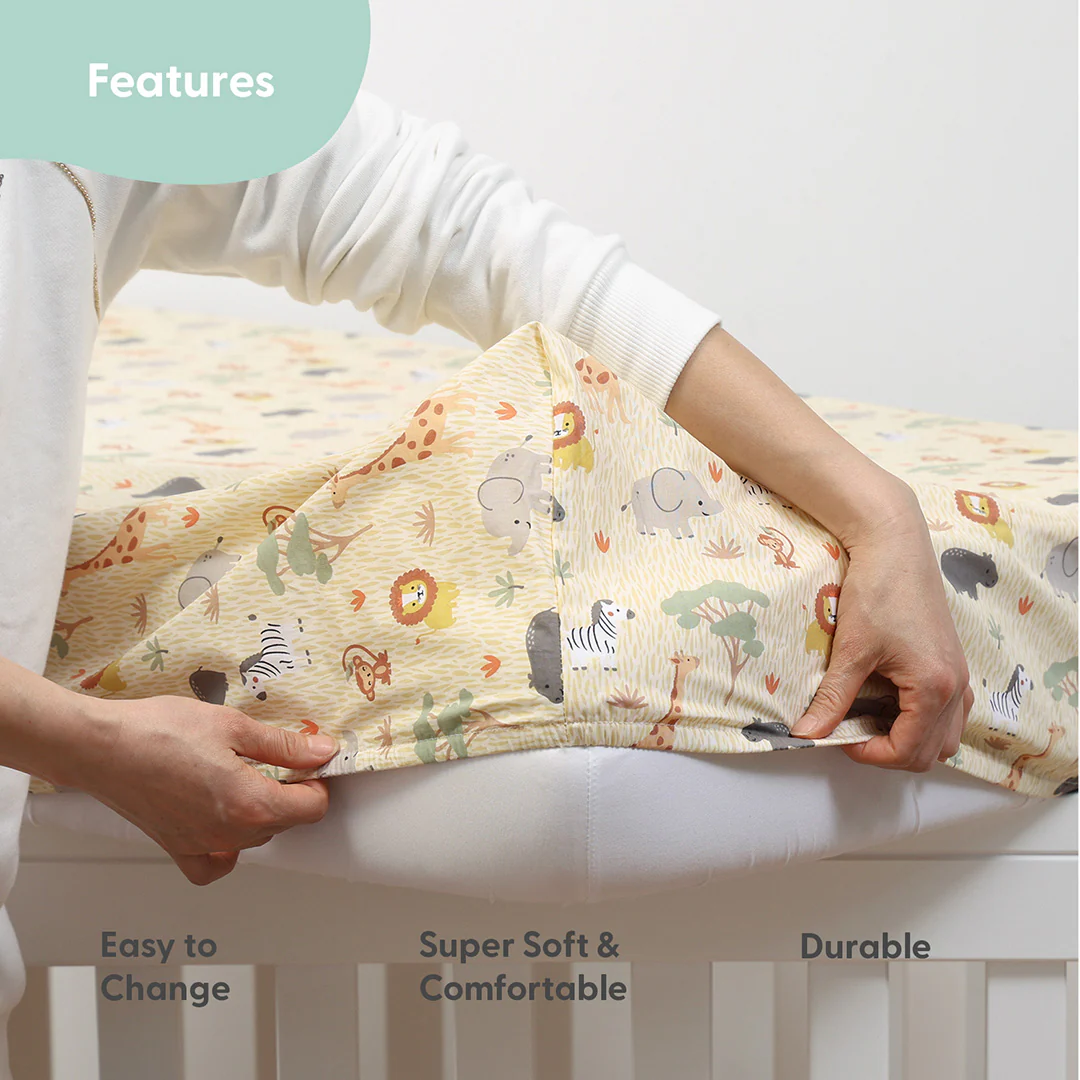 Elephant Safari 3-Piece Crib Bedding Set - Image 9
