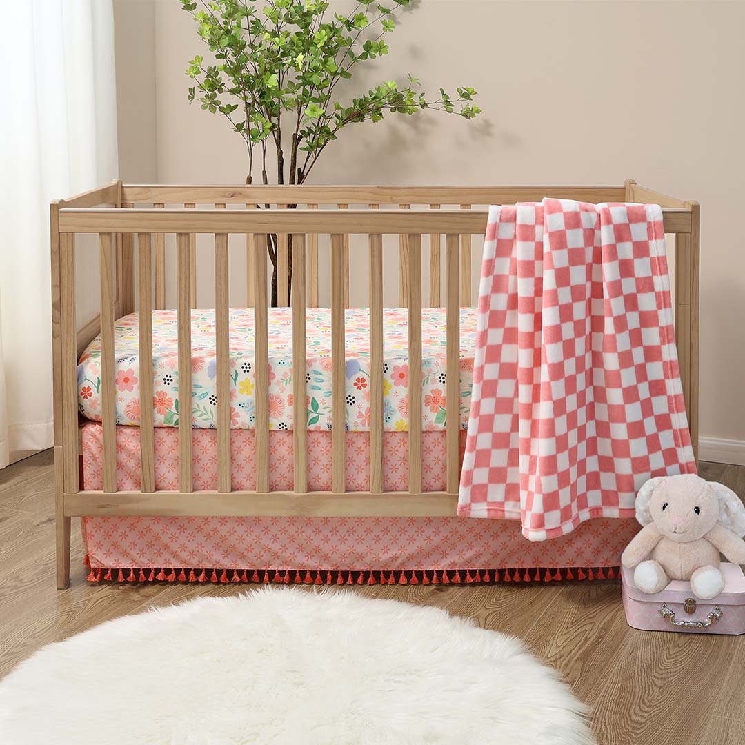 Wildflower Boho Floral 3-Piece Crib Bedding Set
