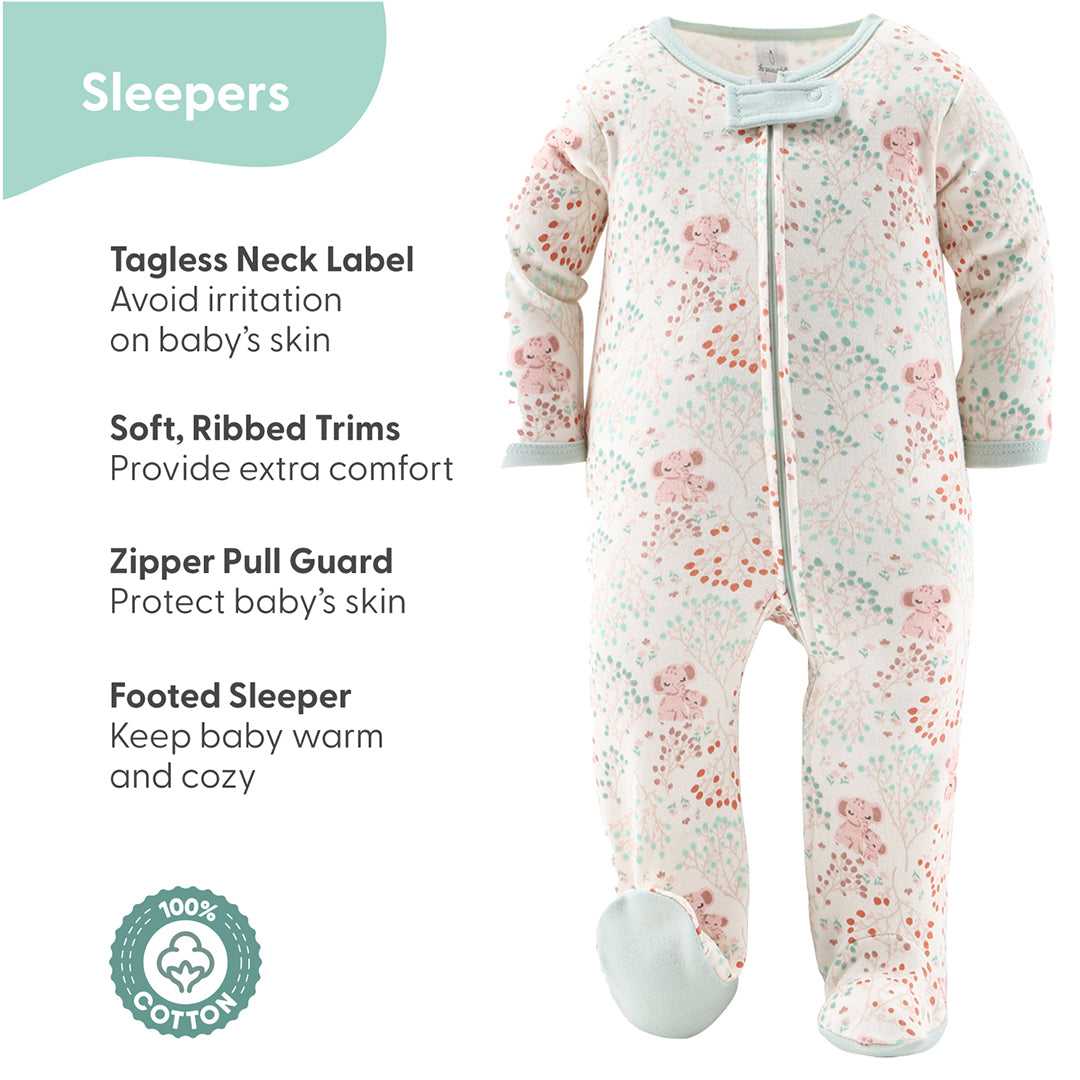 Floral Elephant Baby Layette Gift Set, 30 Piece - Image 4
