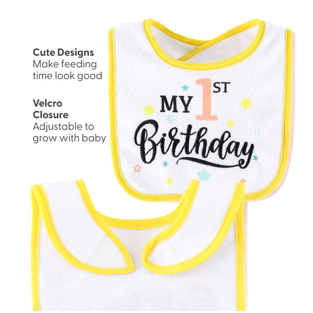 Soft Neutral Baby Boy or Girl Bibs Set of 10 - Image 4