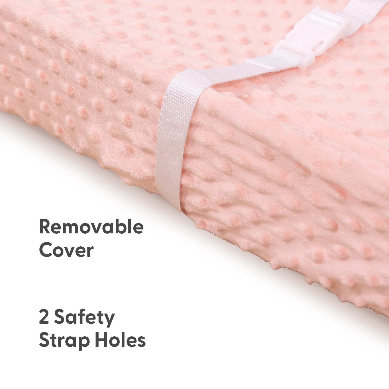 Minky Dot Pink Ultra Soft Baby Mat Cover for Girls, 2 Pack - Image 3