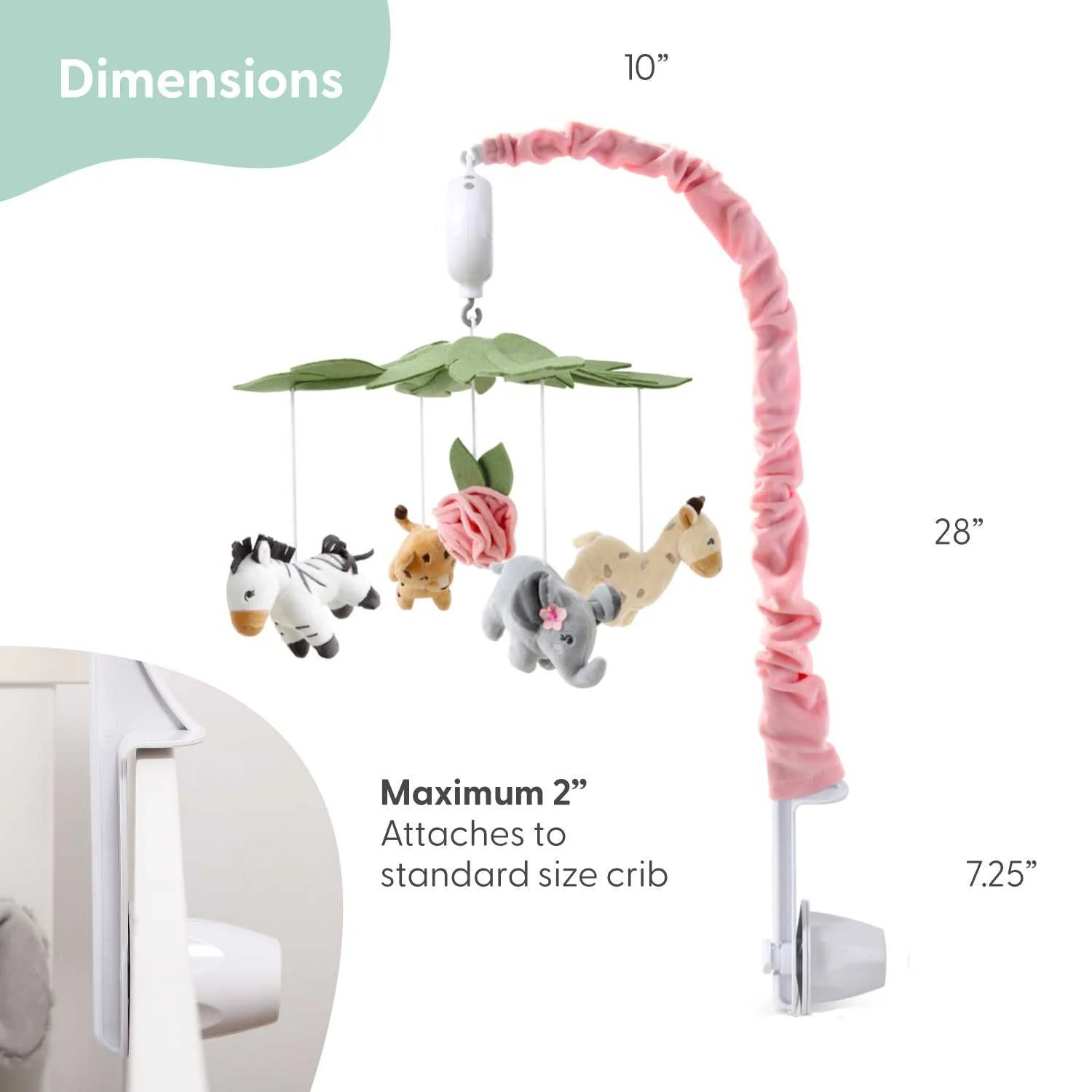 Wildest Dreams Baby Musical Crib Mobile for Girls - Image 2